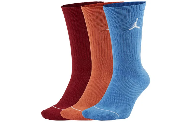 Детские носки-гольфы, набор из 3 пар, Jordan, Black/Red