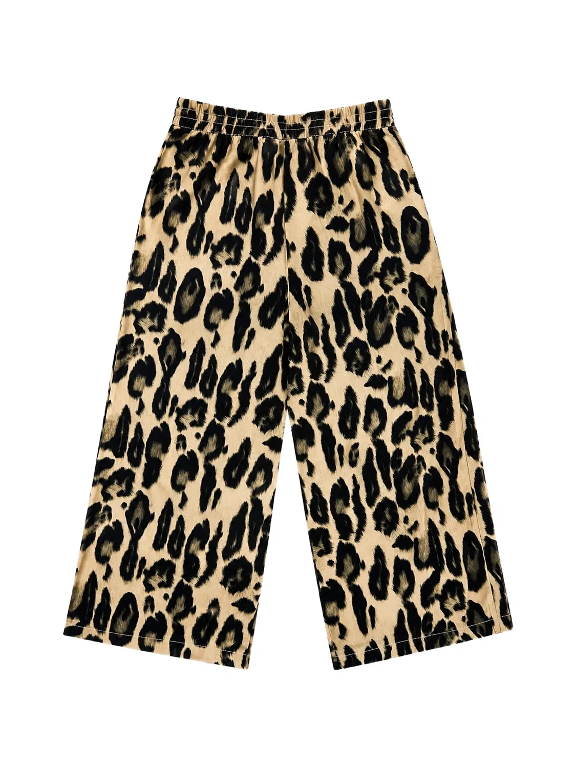 Широкие брюки с леопардовым принтом Stella Mccartney Kids, коричневый — фото 2