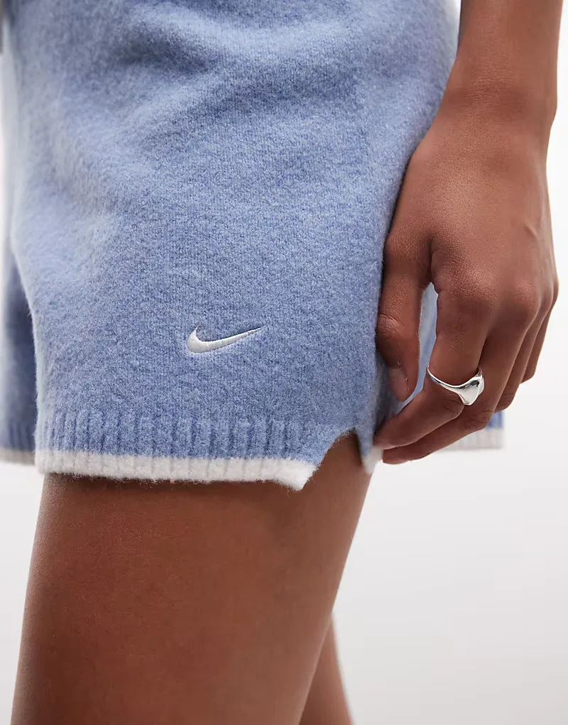 Вязаные шорты Nike, синий — фото 4