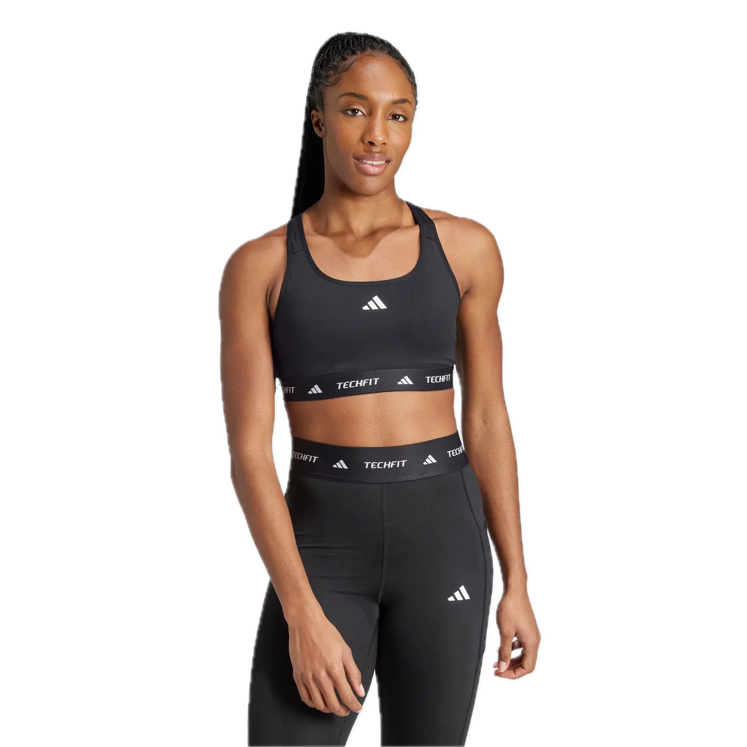 Женский спортивный бюстгальтер TECHFIT Adidas, черный — фото 3