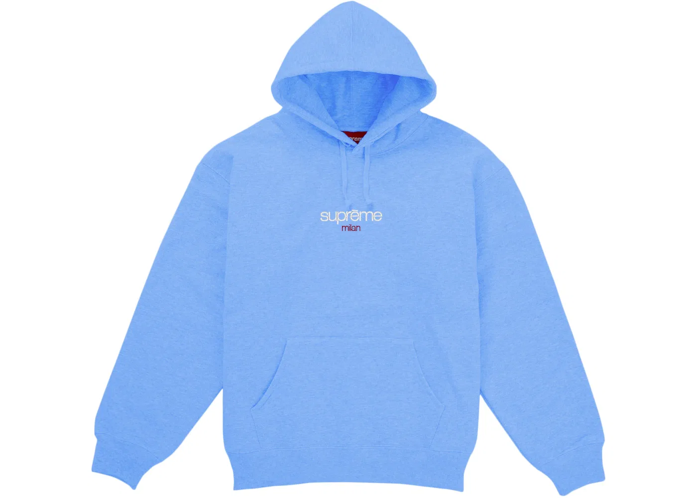 Мужская худи с принтом Supreme Classic Logo Milan Shop, Light Blue