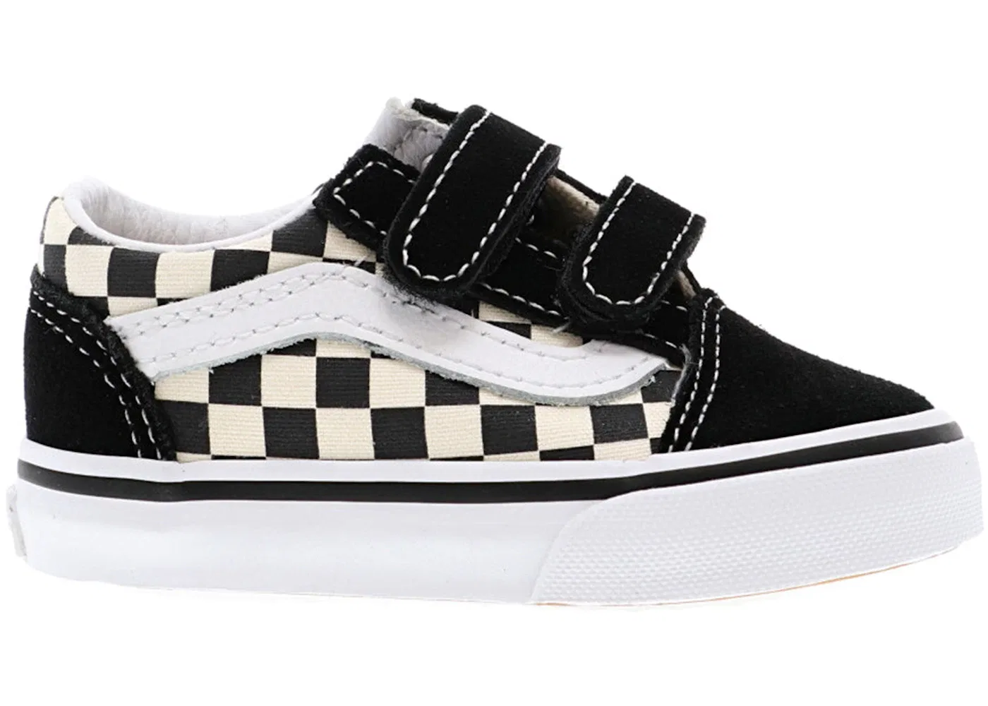 Детские кеды с принтом Vans Old Skool Velcro, Black/White