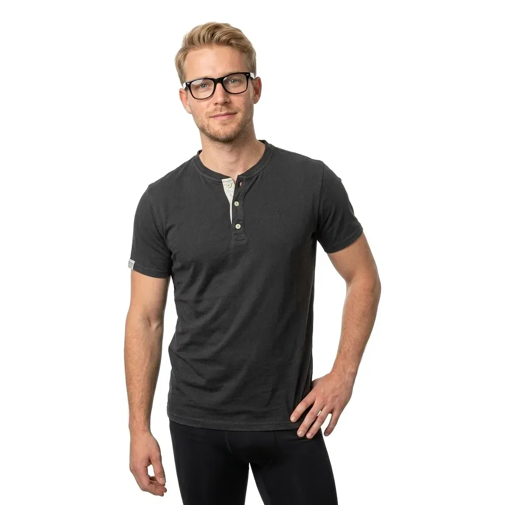 Футболка с коротким рукавом Classic Cotton Lin Grandad Superdry, черный — фото 3
