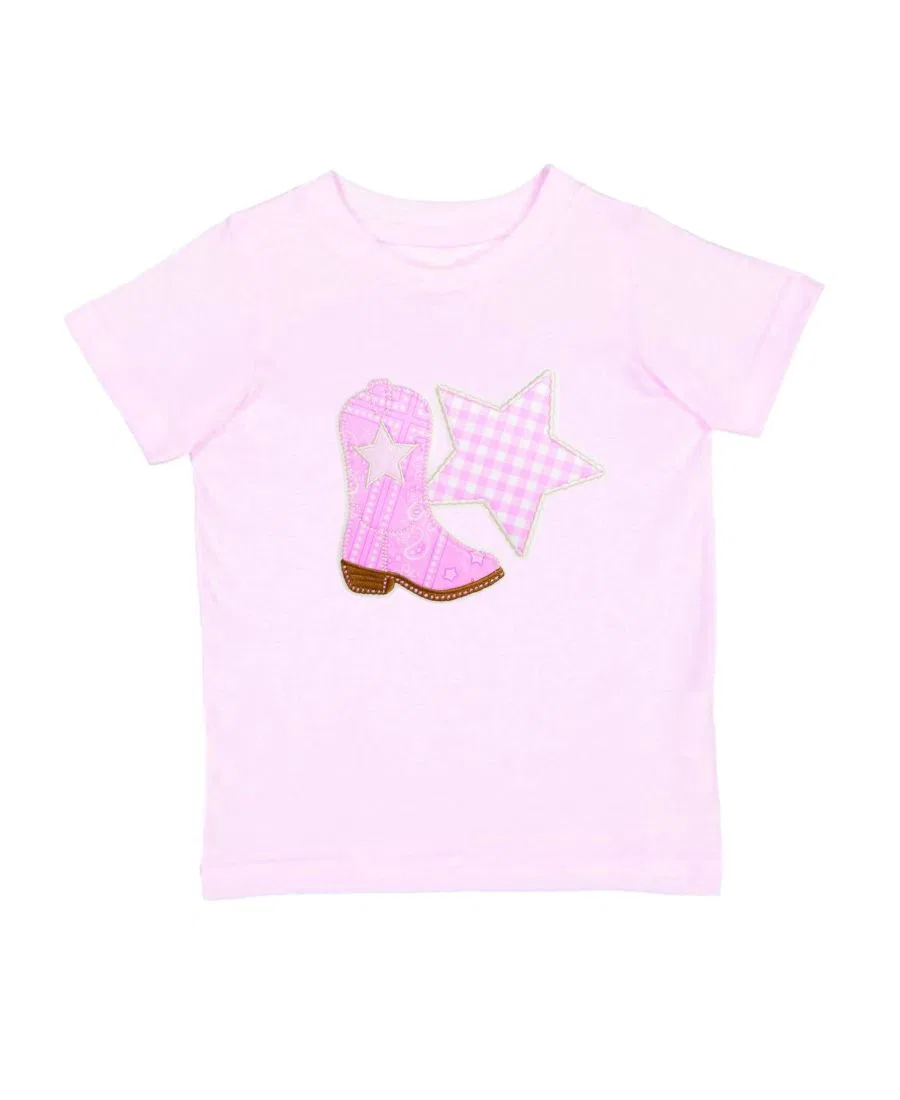 Детская футболка с принтом Bandana Cowgirl Patch Sweet Wink, Ballet Pink