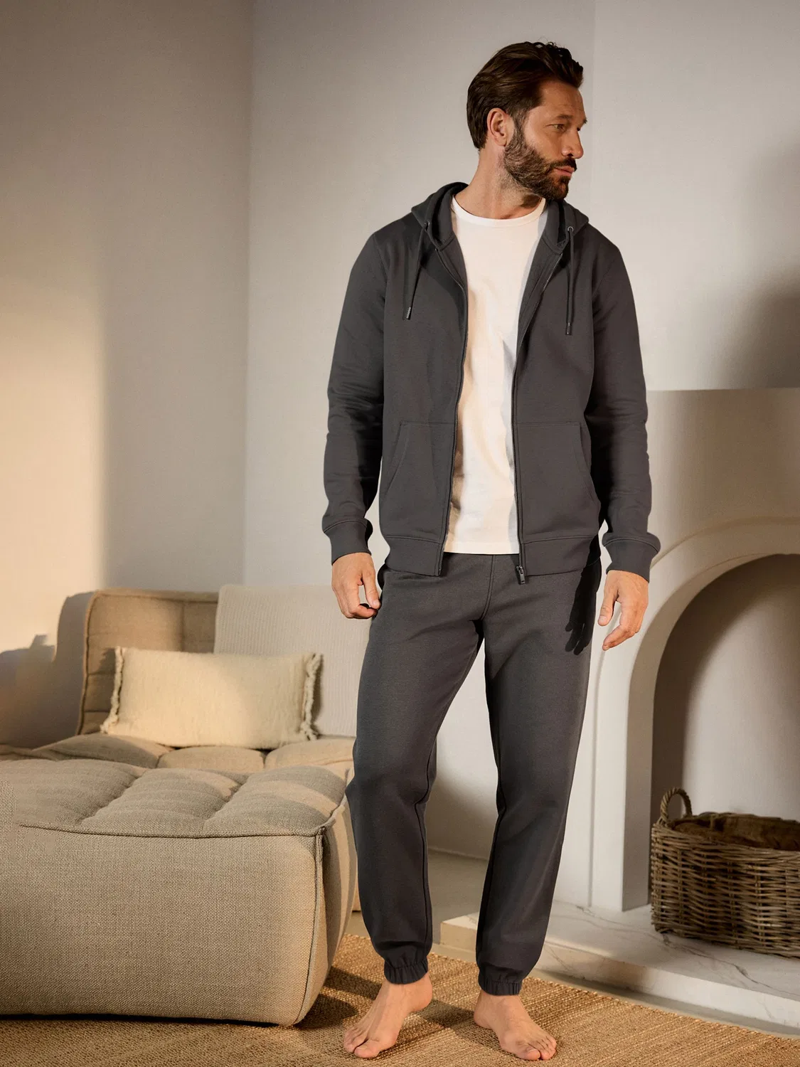 Джоггеры с манжетами, Regular Fit, Brushback Next, угольно-серый — фото 2