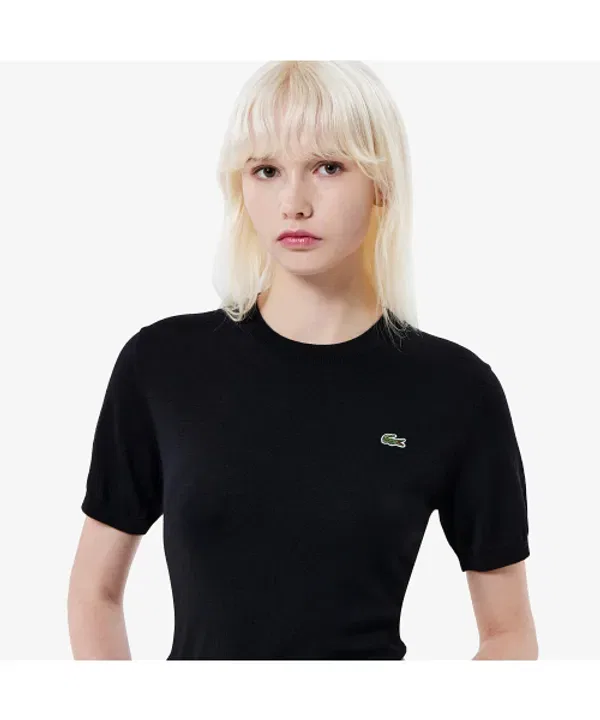 Свитер женский Lacoste 031, из мягкой шерсти, бежевый — фото 2