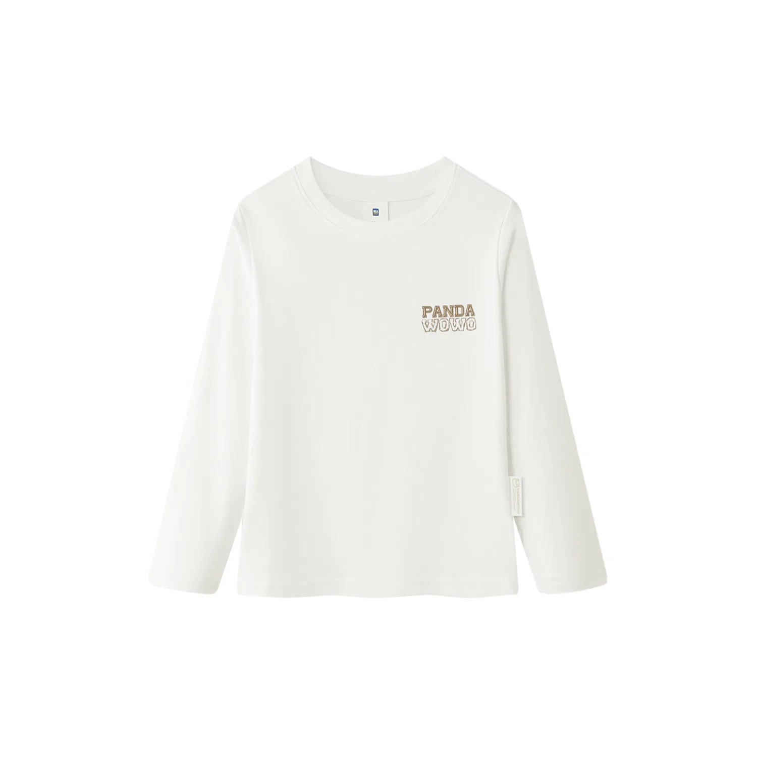 Детская футболка с длинным рукавом с принтом Panda Wowo Collection HLA, Raw White 03