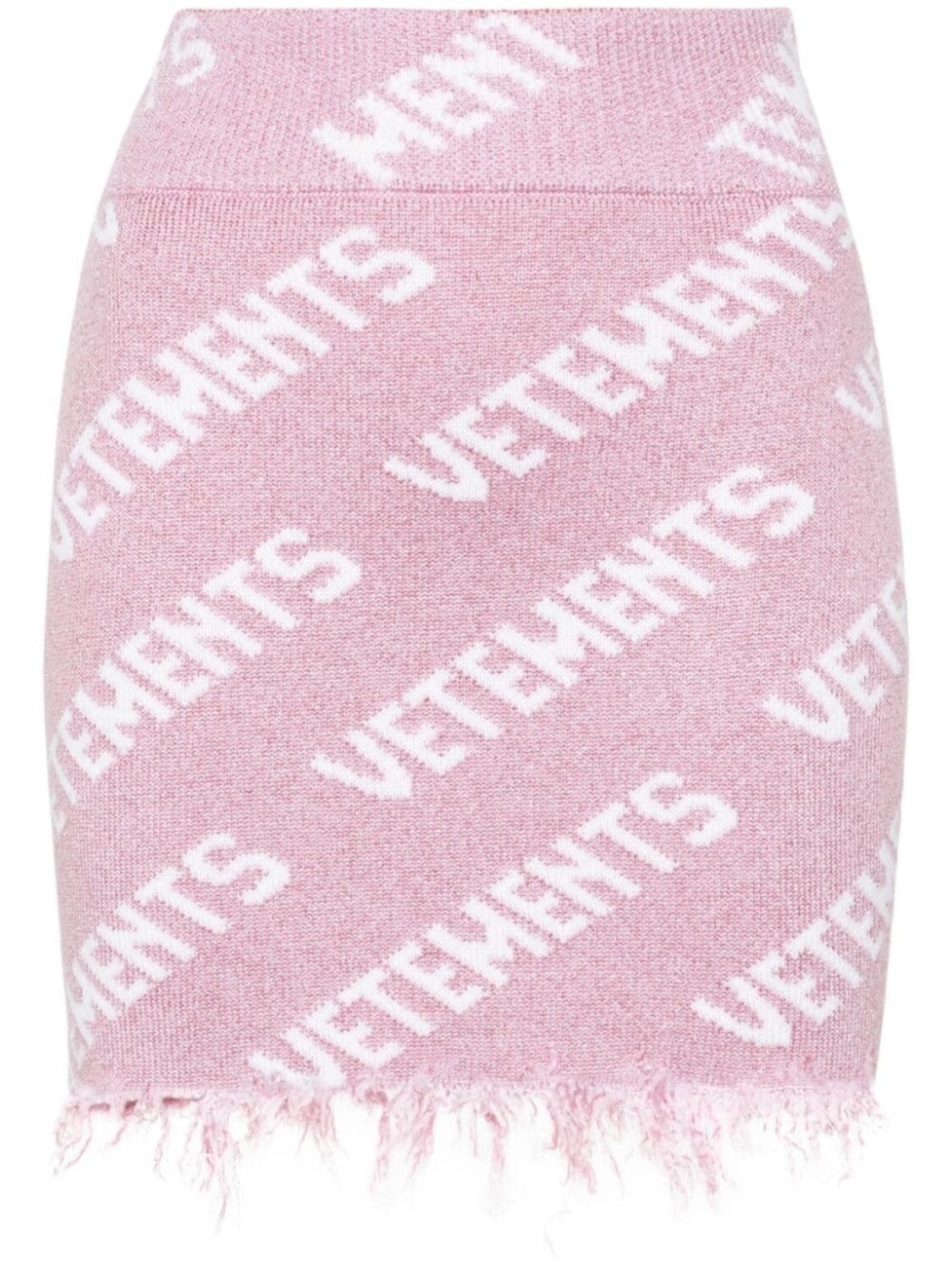 

VETEMENTS юбка мини с люрексом и логотипом, розовый