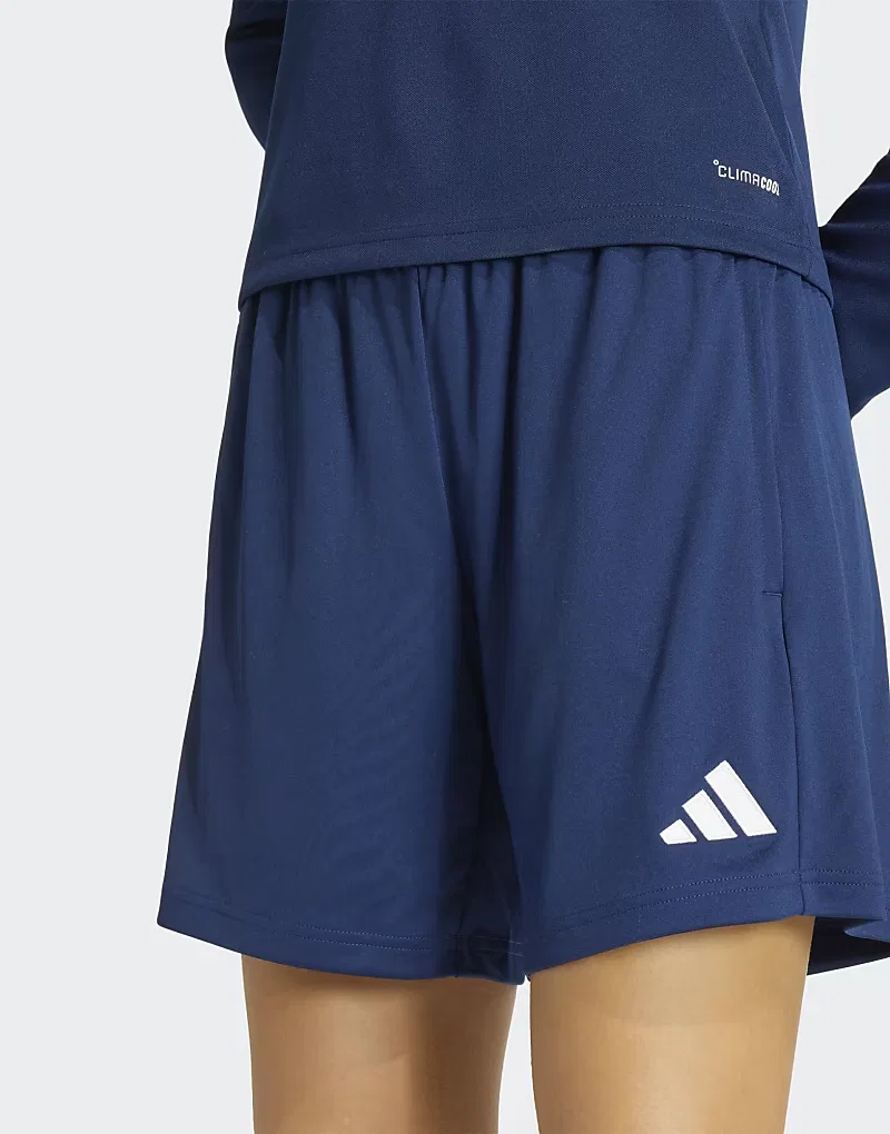 Тренировочные шорты Adidas Performance Entrada26 в темно-синем цвете (2 шт)/белом цвете — фото 2