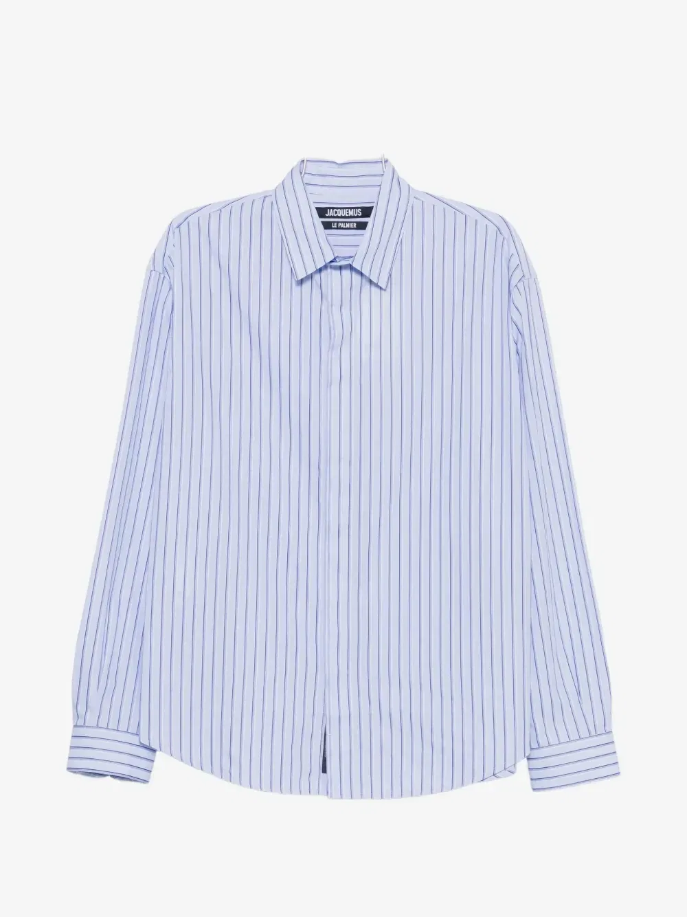 Полосатая рубашка с принтом собаки JACQUEMUS, синий