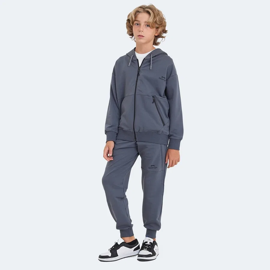 Комплект спортивного костюма с капюшоном и карманами Local Slazenger, Темно-серый