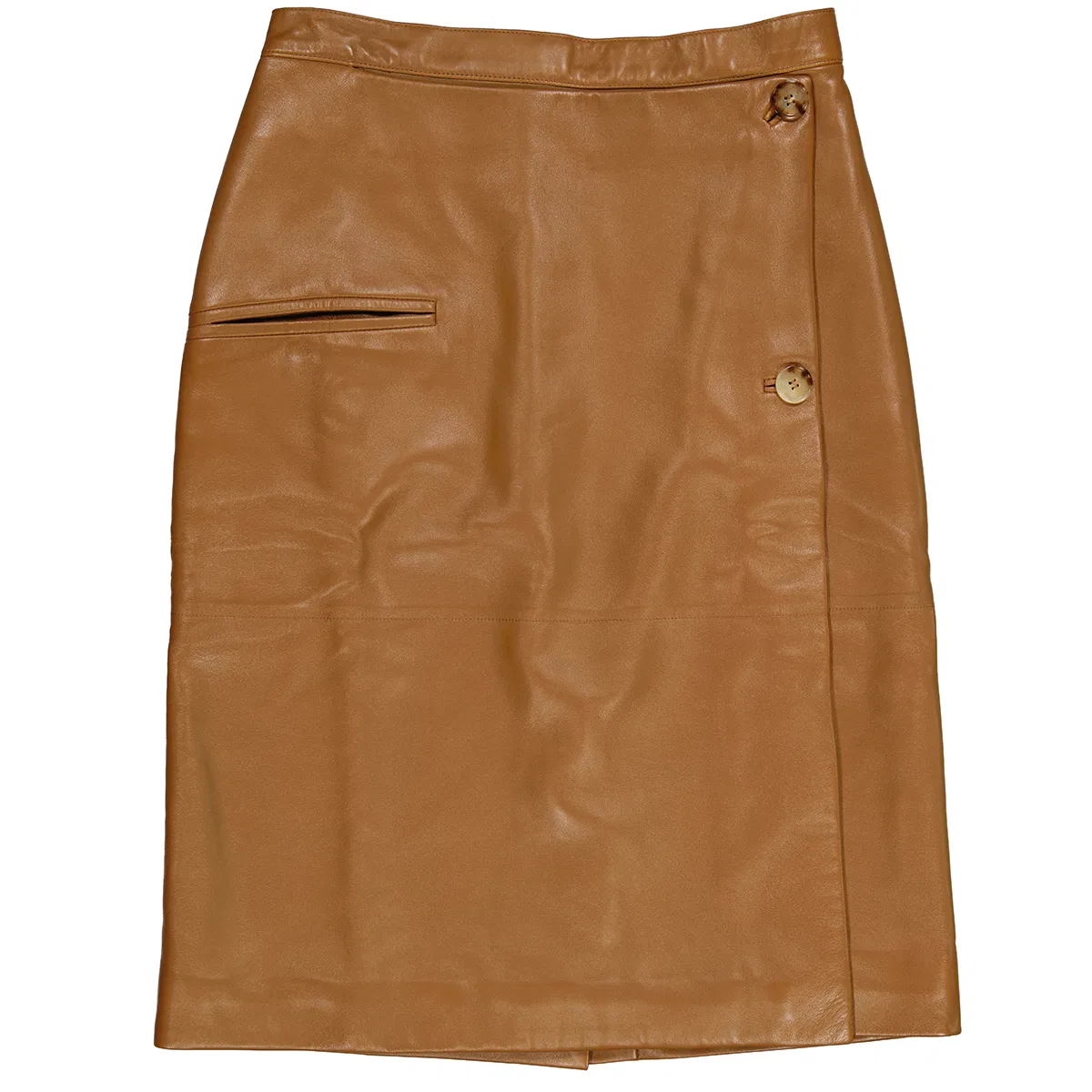 Юбка-трапеция из искусственной кожи Ladies Maple Faux Leather A-line Skirt Burberry, Maple — фото 3