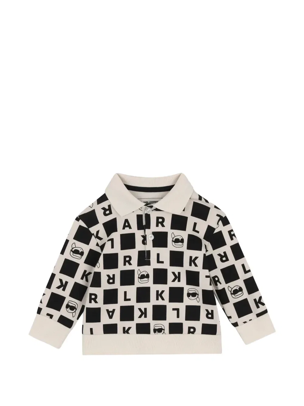 Спортивный костюм в клетку Karl Lagerfeld Kids, черный — фото 3