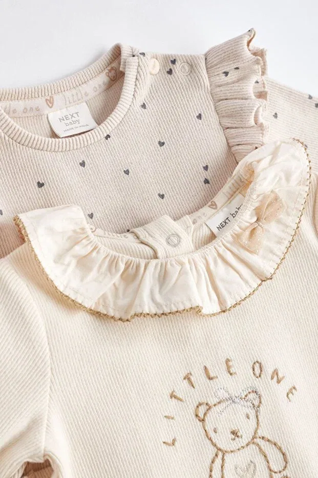 Детский комплект для новорожденных с принтом Teddy Bear Next Baby, Nude Color — фото 4