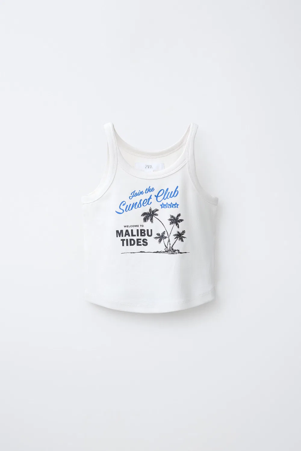 Топ с принтом для серфинга ZARA, White