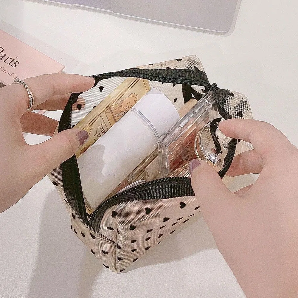 Косметичка Mesh Toiletry Bag, Generisch, 3 сумки, Beige — фото 3