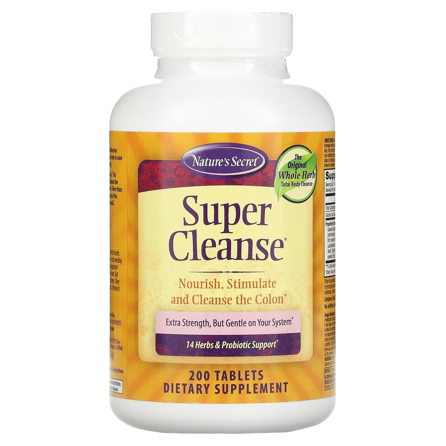 

Nature's Secret Super Cleanse, 200 таблеток