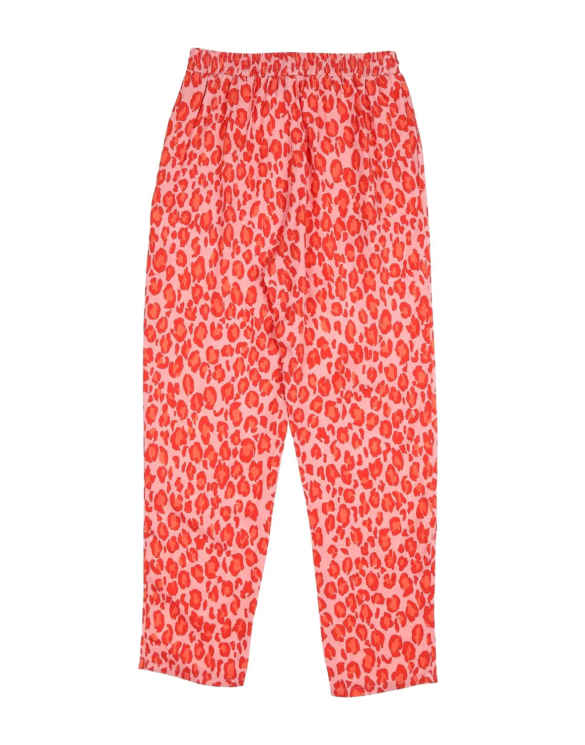 Детские брюки для девочек с леопардовым принтом Kenzo Kids, розовый — фото 2