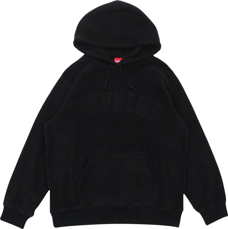 

Толстовка Supreme x Polartec Hooded Sweatshirt 'Black', черный