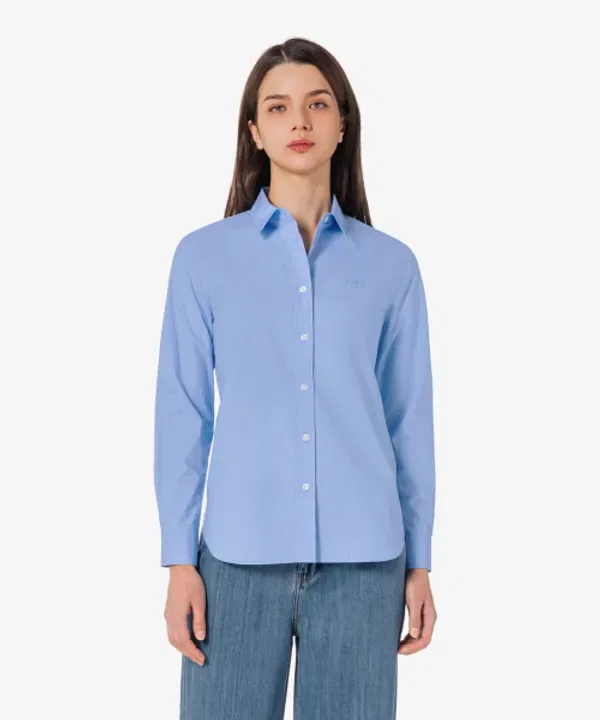 Рубашка Lacoste из поплина, классическая, голубая