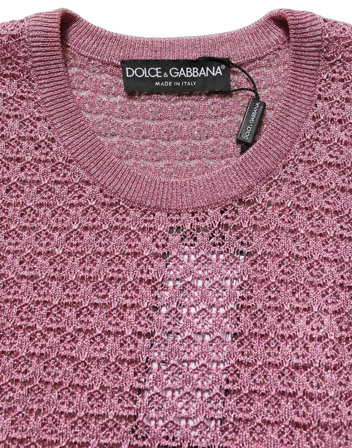 Женская майка без рукавов с прозрачной сеткой Dolce & Gabbana, Pink