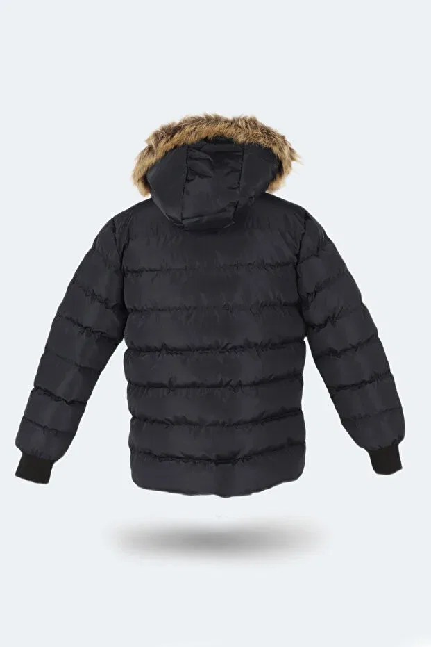 Детская куртка-пуховик с капюшоном для девочек Calisto Slazenger, Navy Blue — фото 2