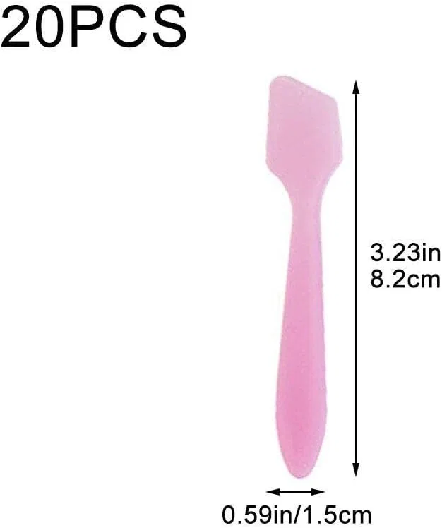 Набор лопаток для крема, пластик, 20 шт, 8.1 см, Pink Wudaizhi — фото 2