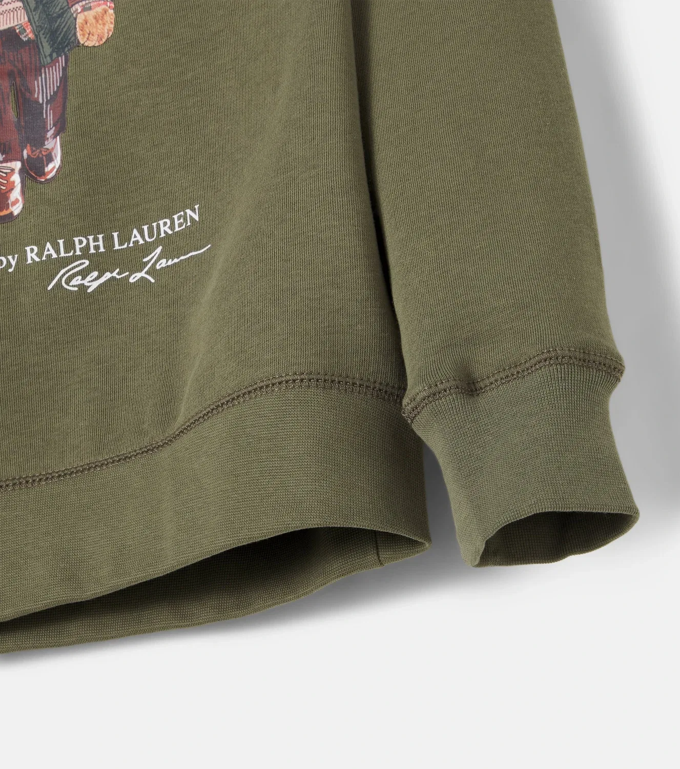 Свитшот с принтом Polo Ralph Lauren Kids, зеленый — фото 4
