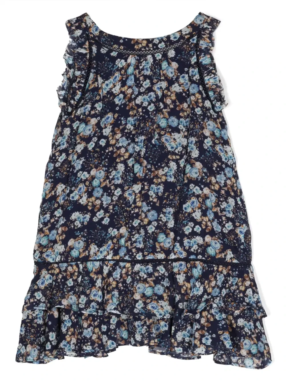 Платье с цветочным принтом Dsquared2 Kids, синий — фото 2