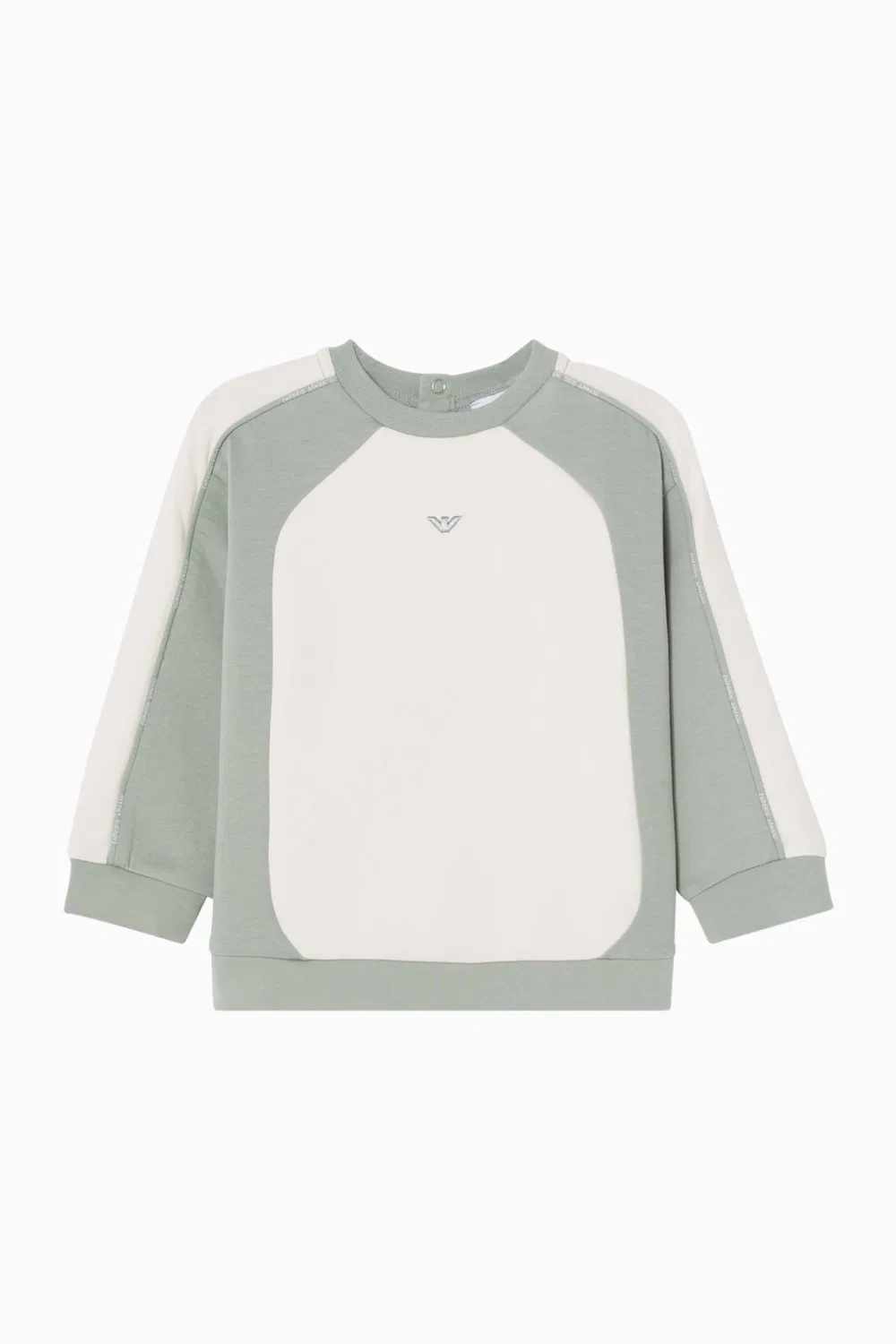 Свитшот с цветными блоками Emporio Armani, зеленый