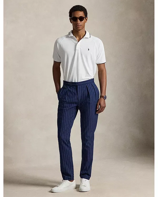 Мужское поло custom slim fit с принтом Wimbledon Polo Ralph Lauren, белый — фото 2