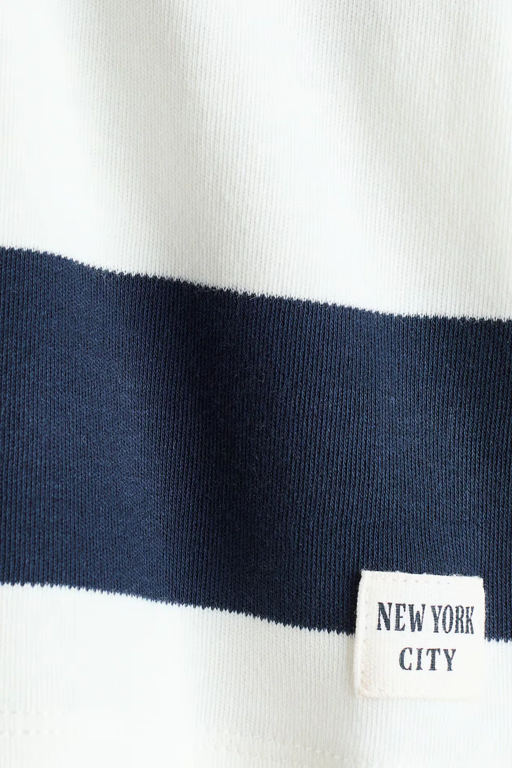 Хлопковая рубашка для регби H&M, Marineblau/Weiß — фото 2