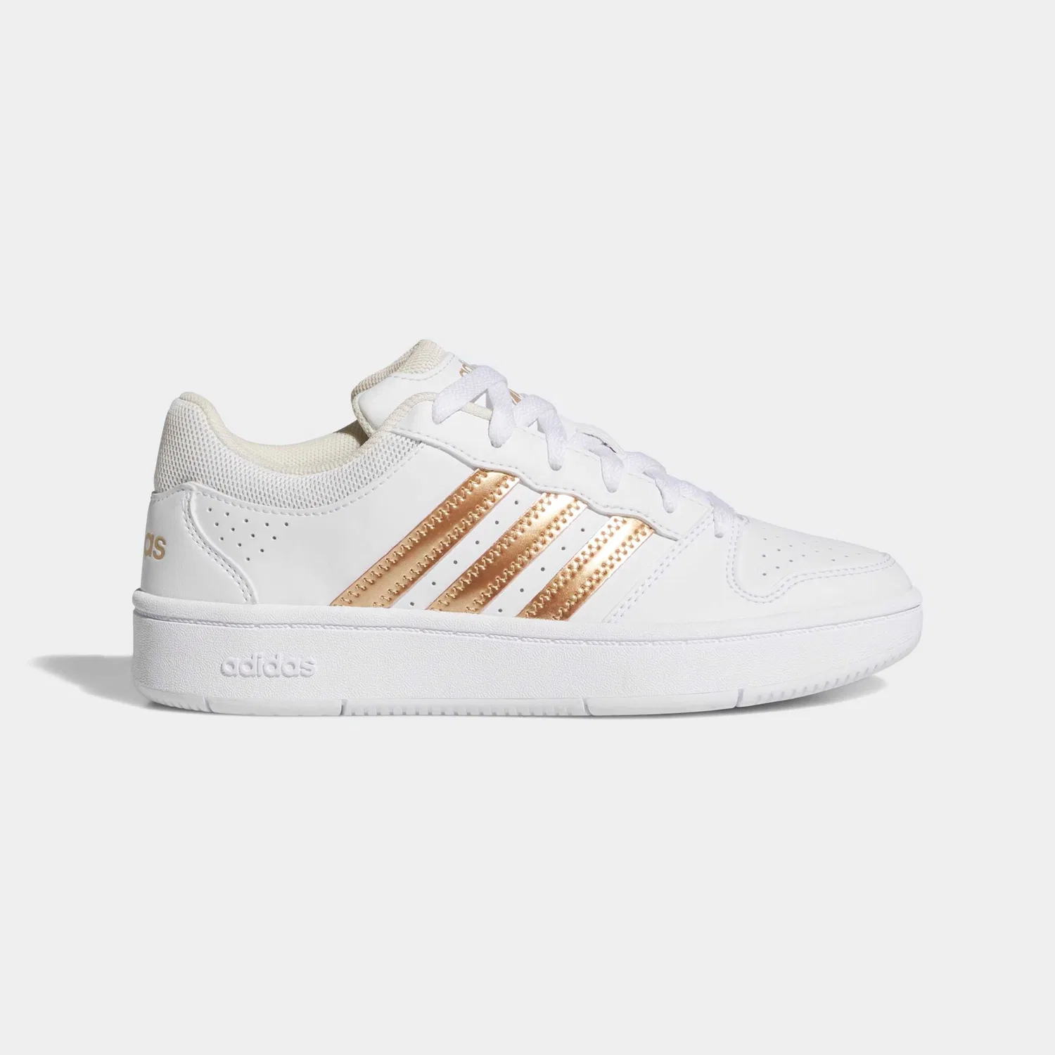 Детские кроссовки классические Hoops Classic J Adidas Sportswear, Cloud White/Supplier Colour/Wonder White — фото 2