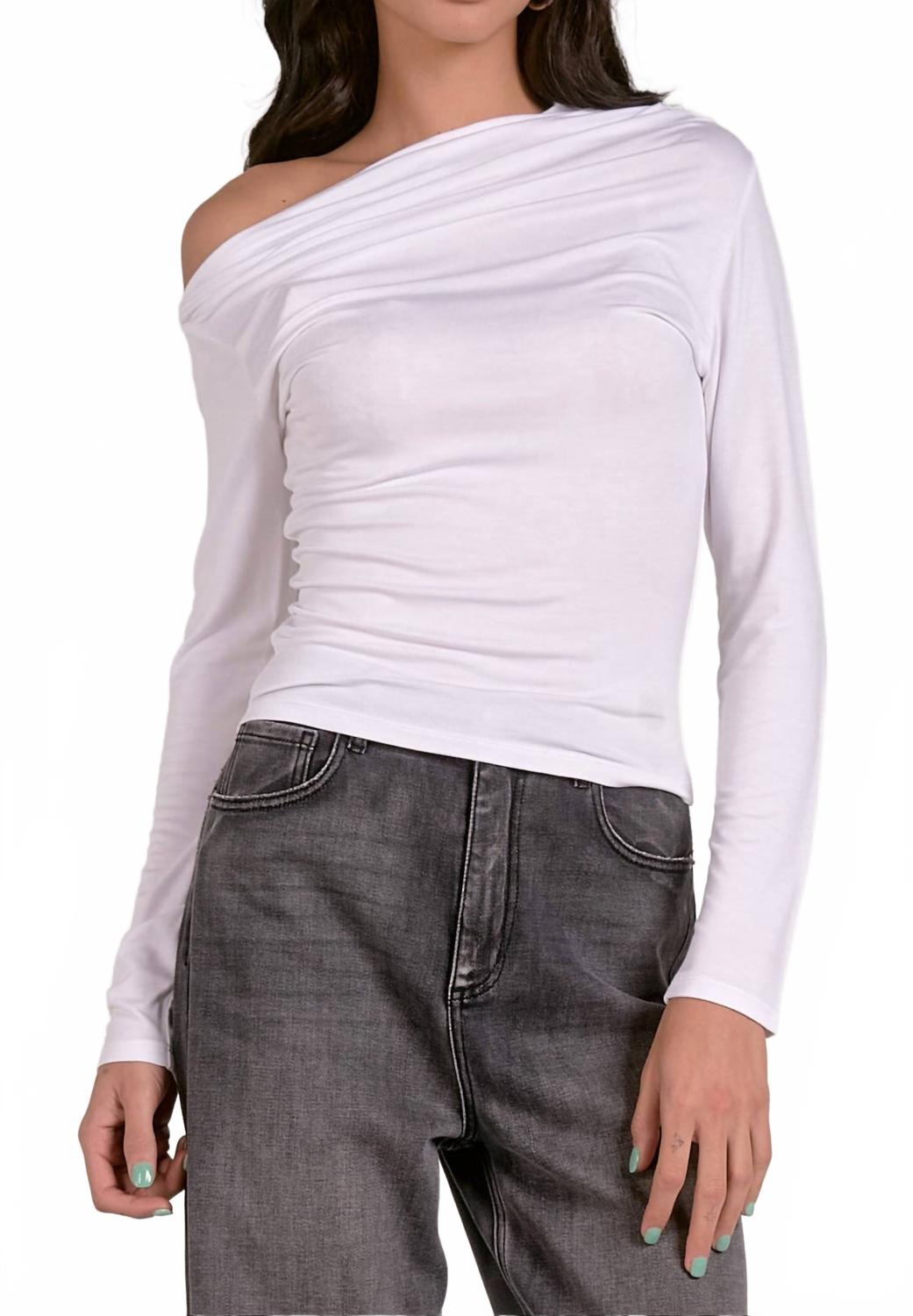 

ELAN Топ Hailey на одно плечо, белый