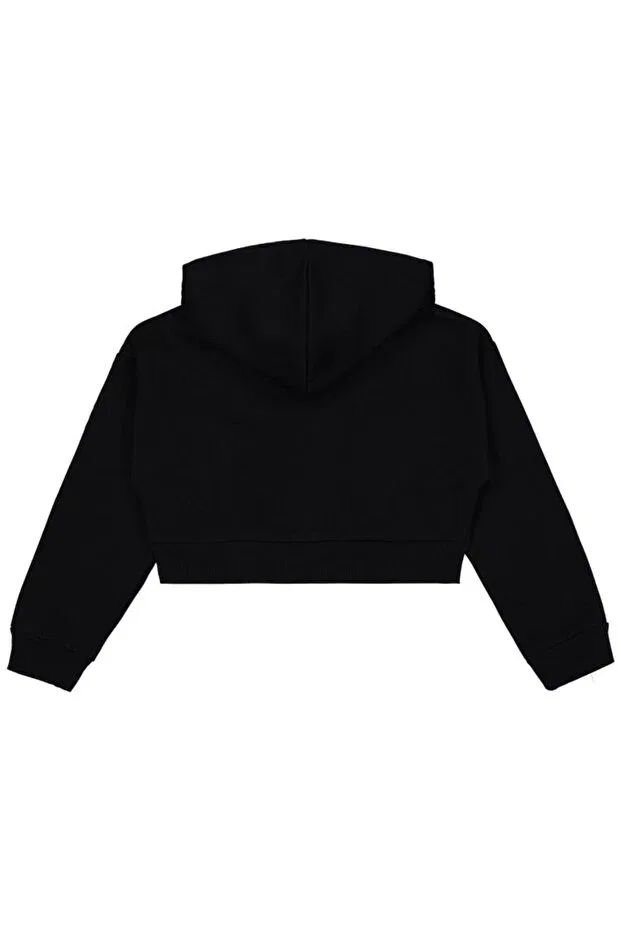 Детское худи-кардиган оверсайз с капюшоном Civil Girls, Black — фото 2
