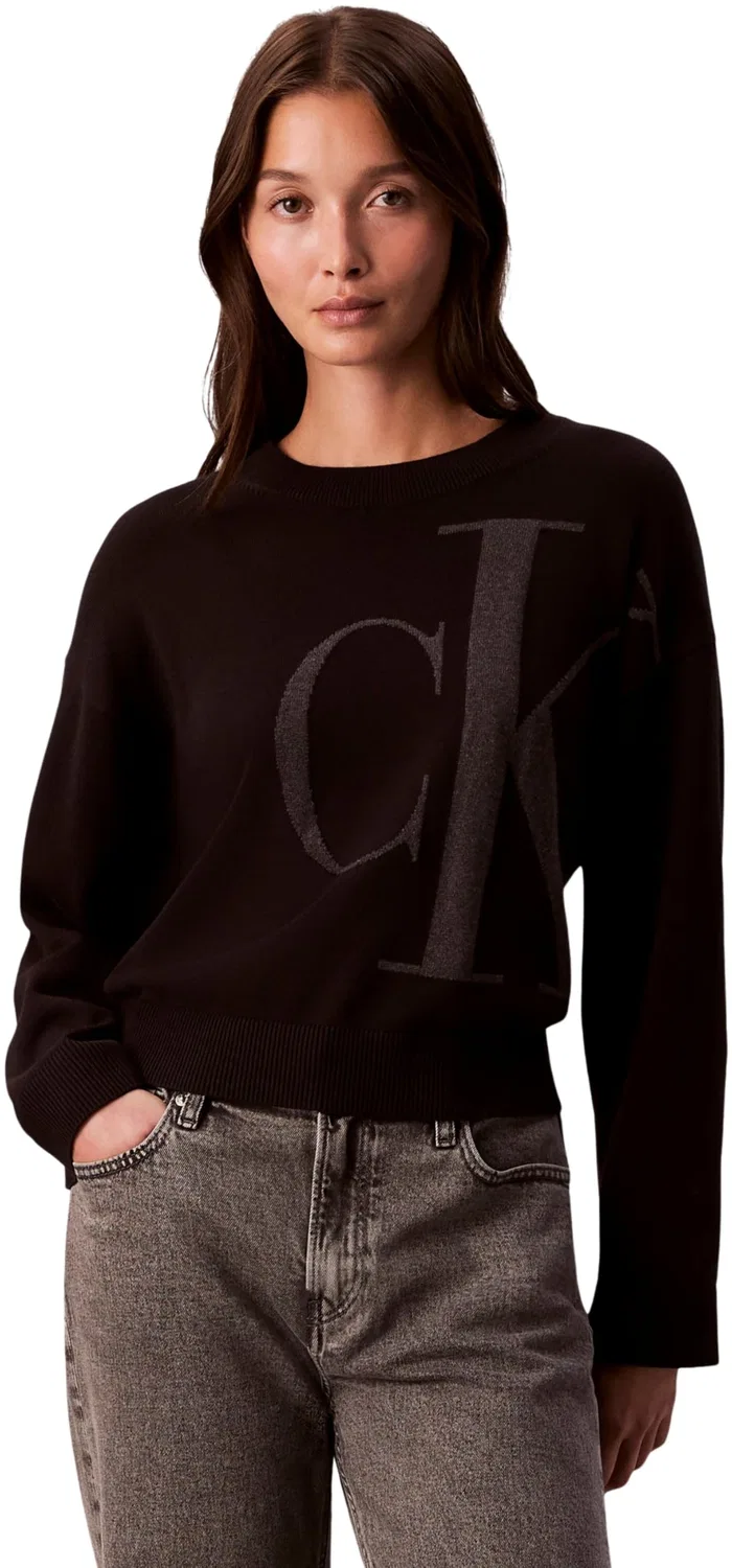 Женский джемпер с длинным рукавом Calvin Klein, Black