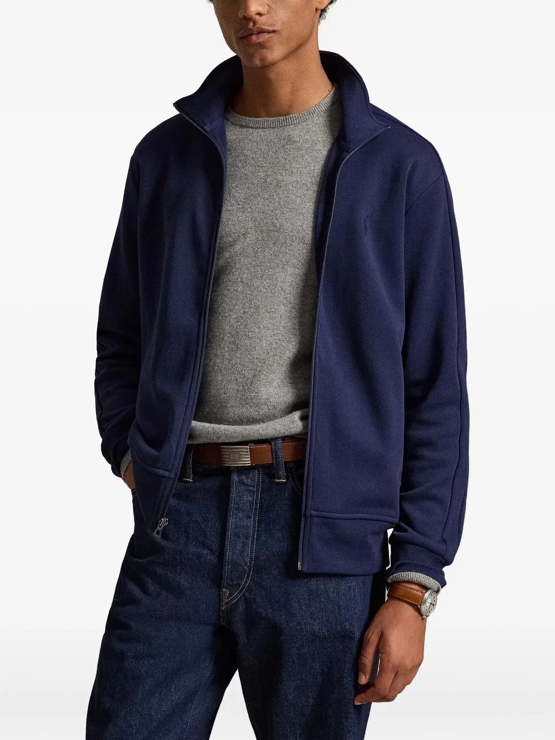 Polo Ralph Lauren Толстовка на молнии с вышитым логотипом - синий — фото 2