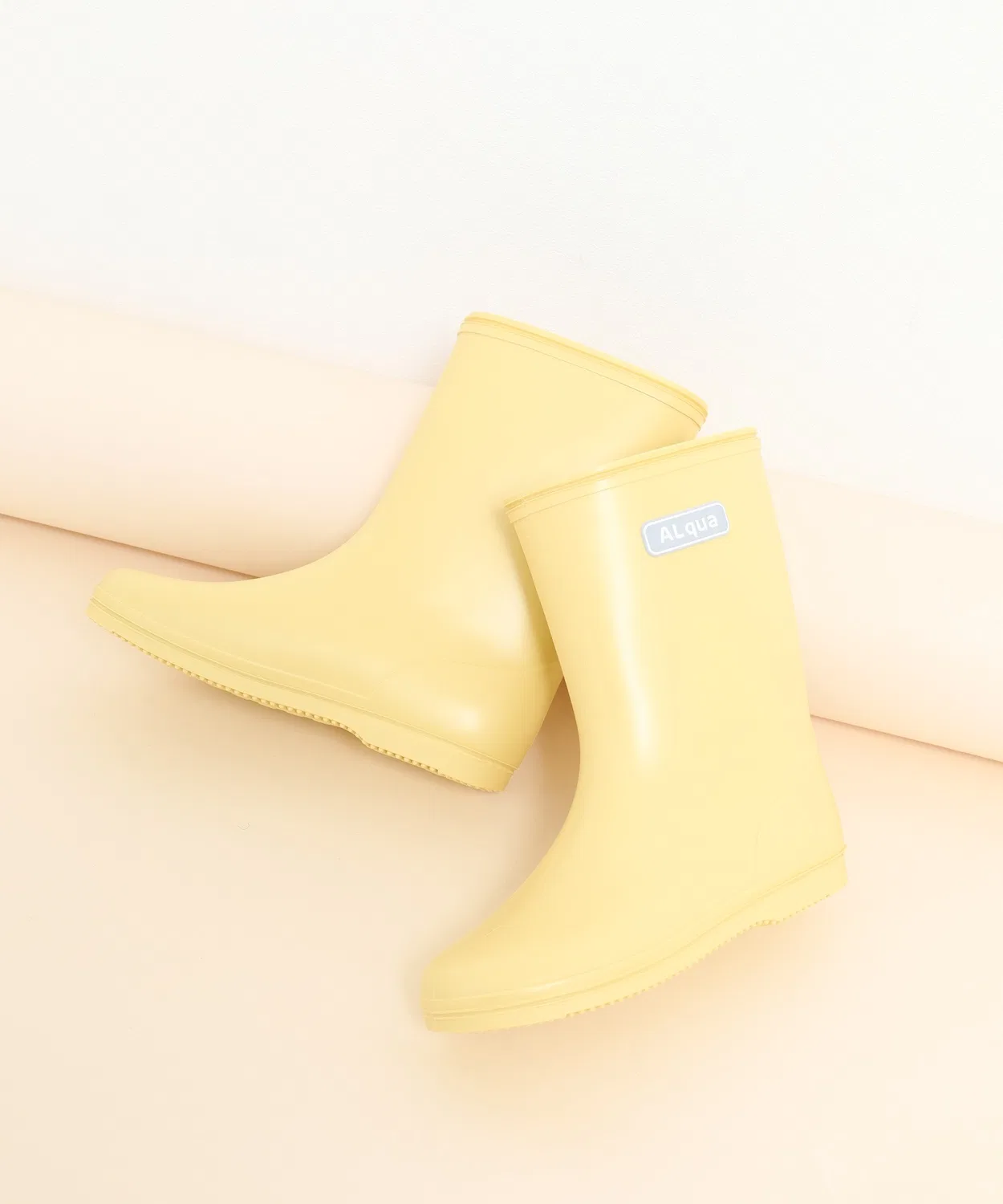 Детские сапоги резиновые короткие с принтом Alqua Amvel, Yellow