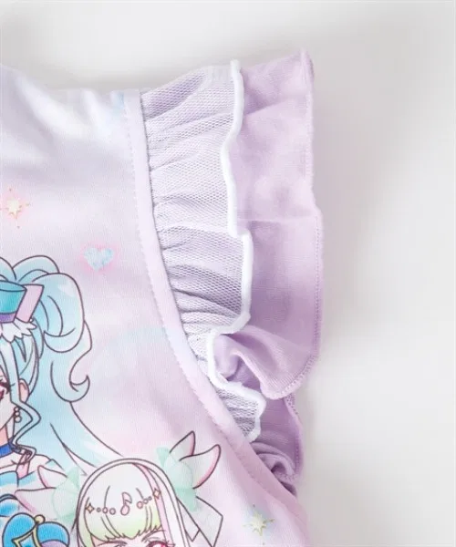 Детская светящаяся пижама для девочек с принтом PreCure All Stars, комплект с кольцом QUNTSTYLE, Lavender — фото 3