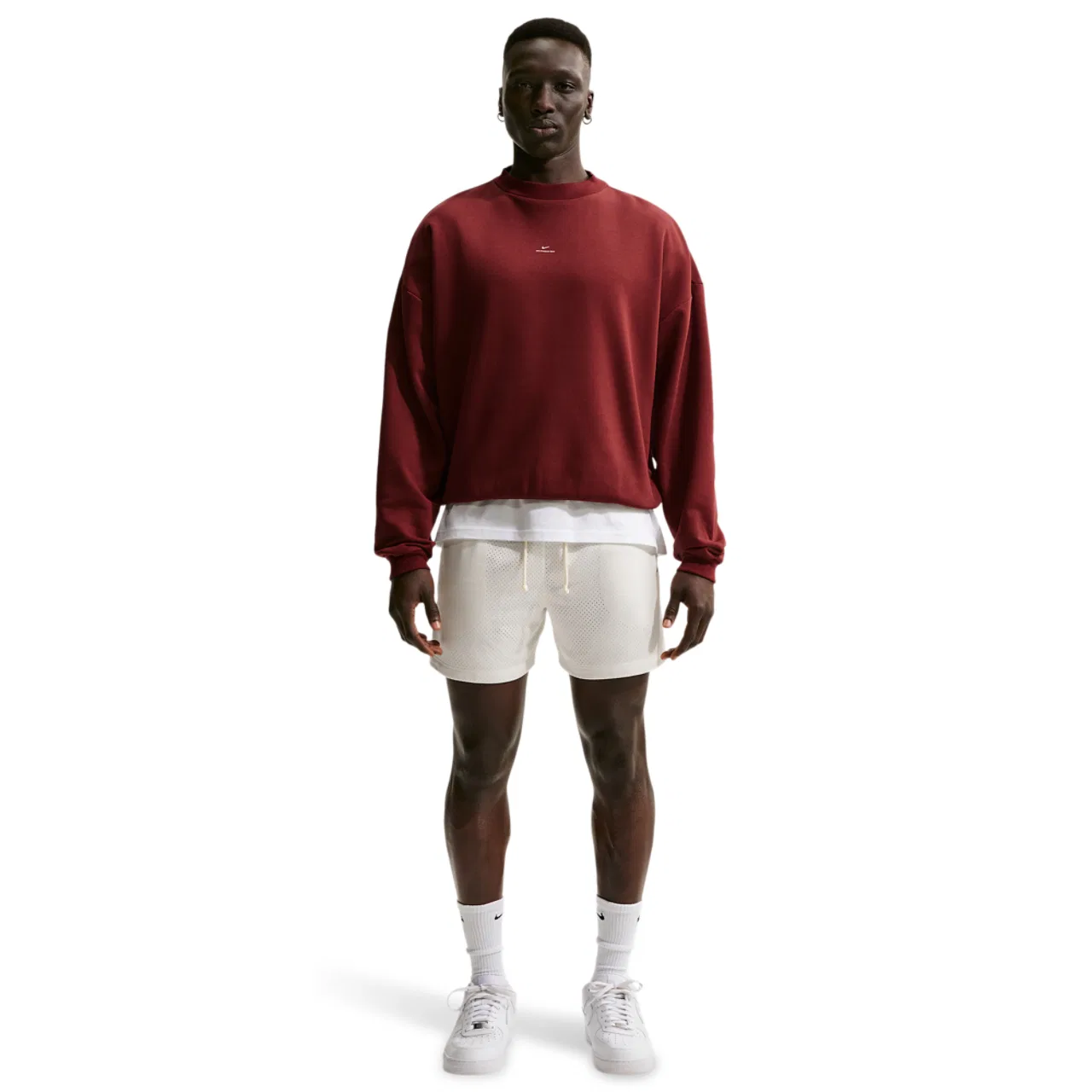 Мужские шорты из сетки с технологией Dri-FIT, Nike, Sail/Black/Pale Ivory — фото 3