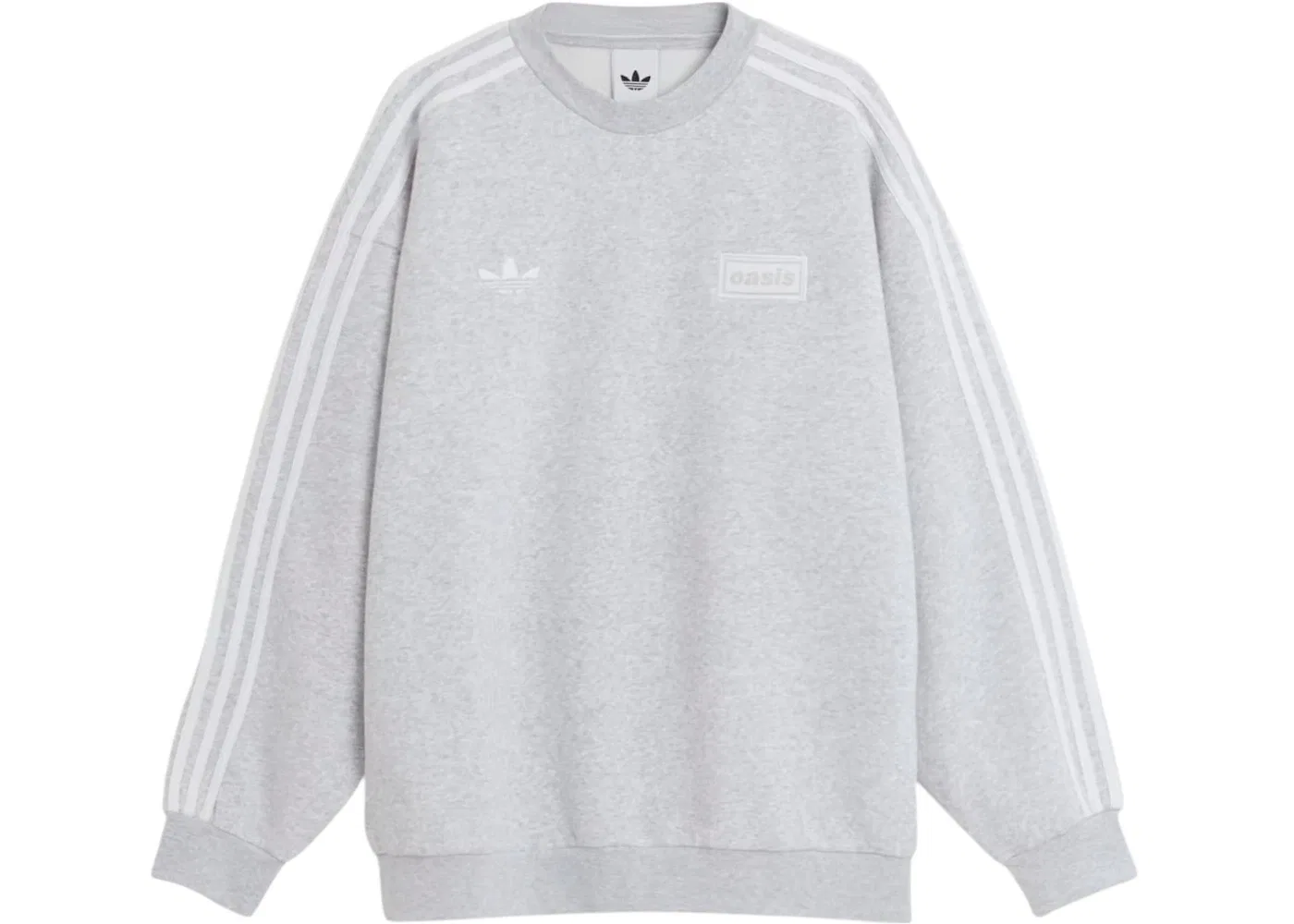 Мужской свитшот оверсайз Oasis Tour Adidas, Light Grey Heather