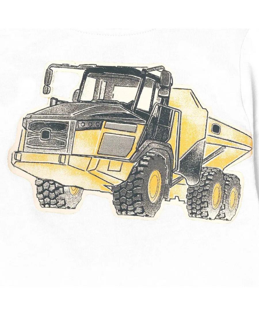 Детская футболка с длинным рукавом с принтом John Deere, Construction Yellow — фото 3
