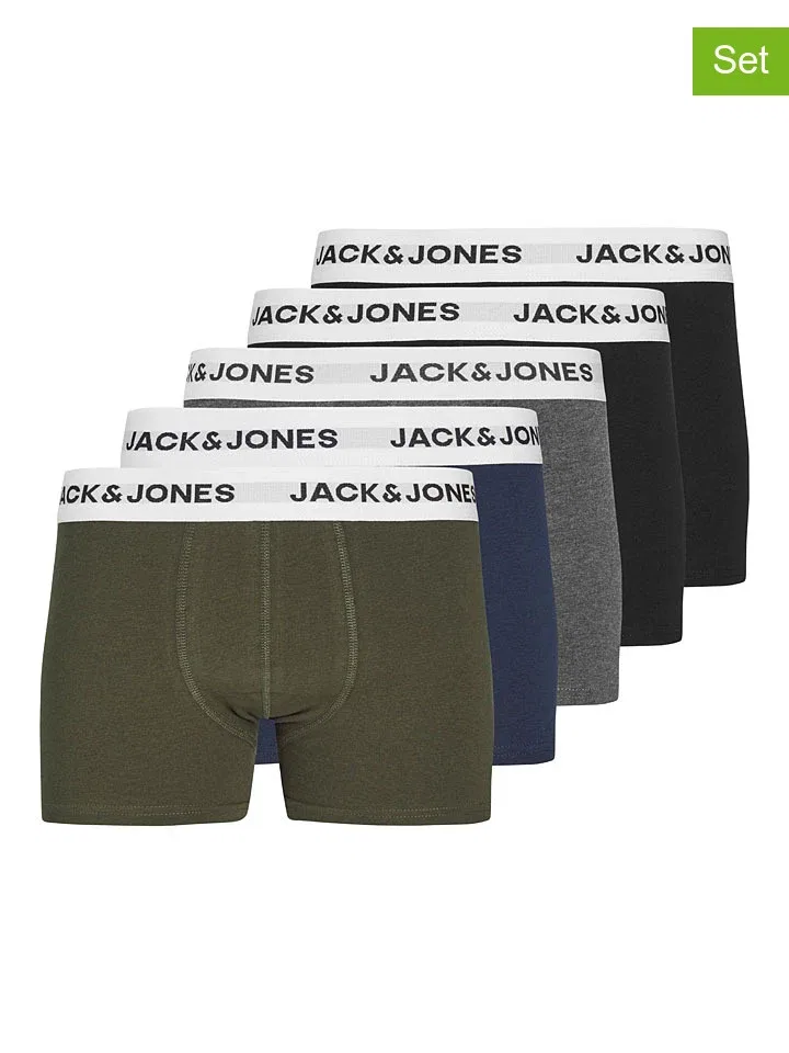 Боксеры комплект из 5 штук Jack & Jones Junior, черный