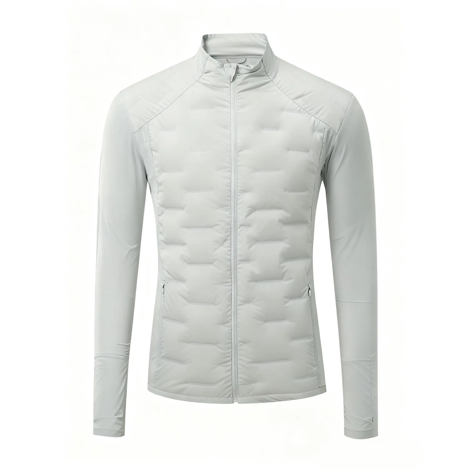 Детский пуховик с принтом HLA, Light Gray 07