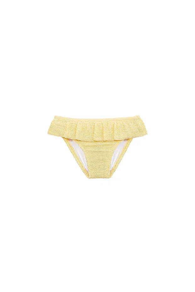 Детский купальный костюм для девочек с длинным рукавом Sand Mother, Butter Yellow — фото 4