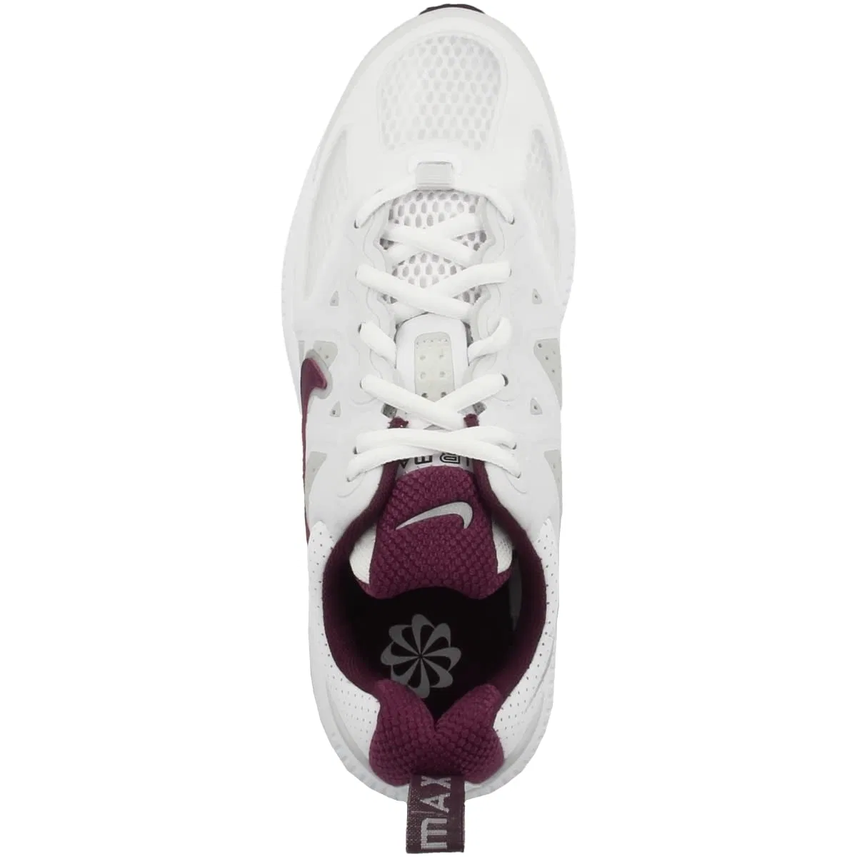 Детские кроссовки для мальчиков с кожаным верхом Air Max Genome NIKE, White Dark Beetroot Photon Dust Grey Fog — фото 2