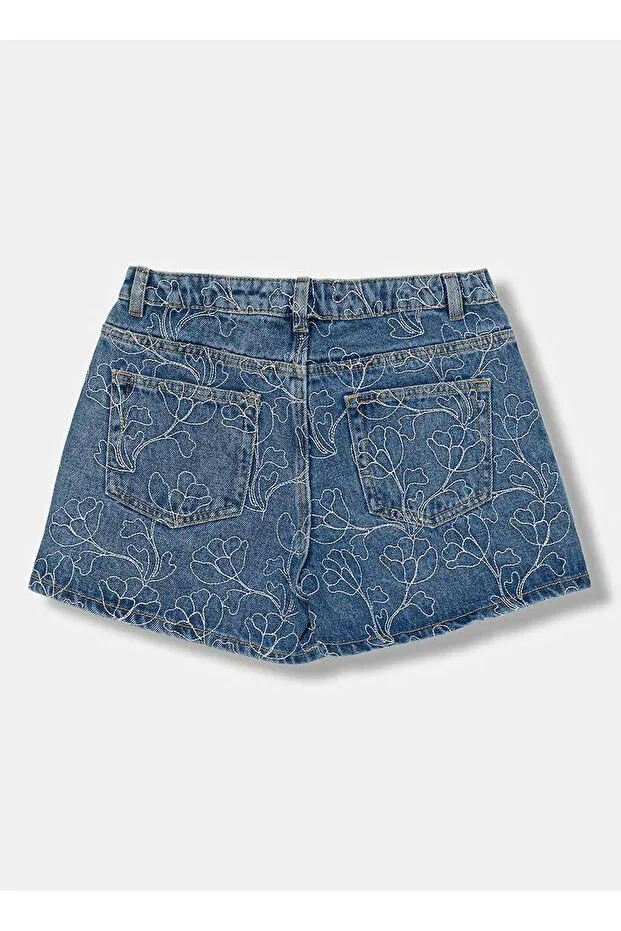 Детские шорты для девочек джинсовые United Colors Of Benetton, Blue — фото 2