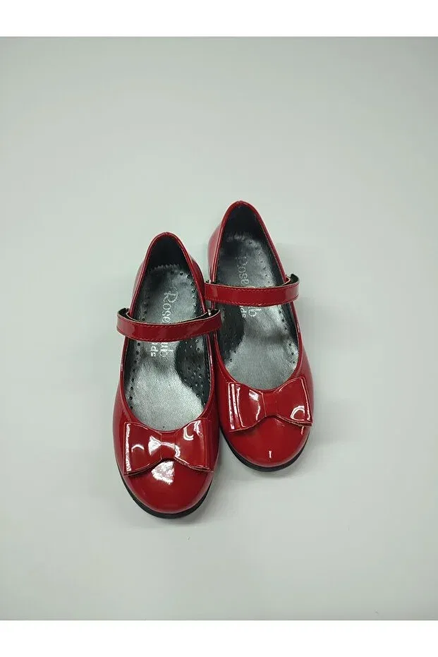 Детские балетки для девочек из натуральной кожи Rose Club Kids, Red — фото 2