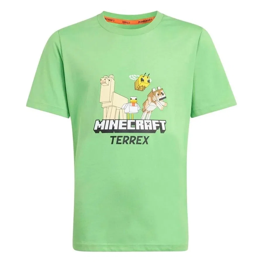 Детская футболка с коротким рукавом K MC MT TEE adidas, Зеленый