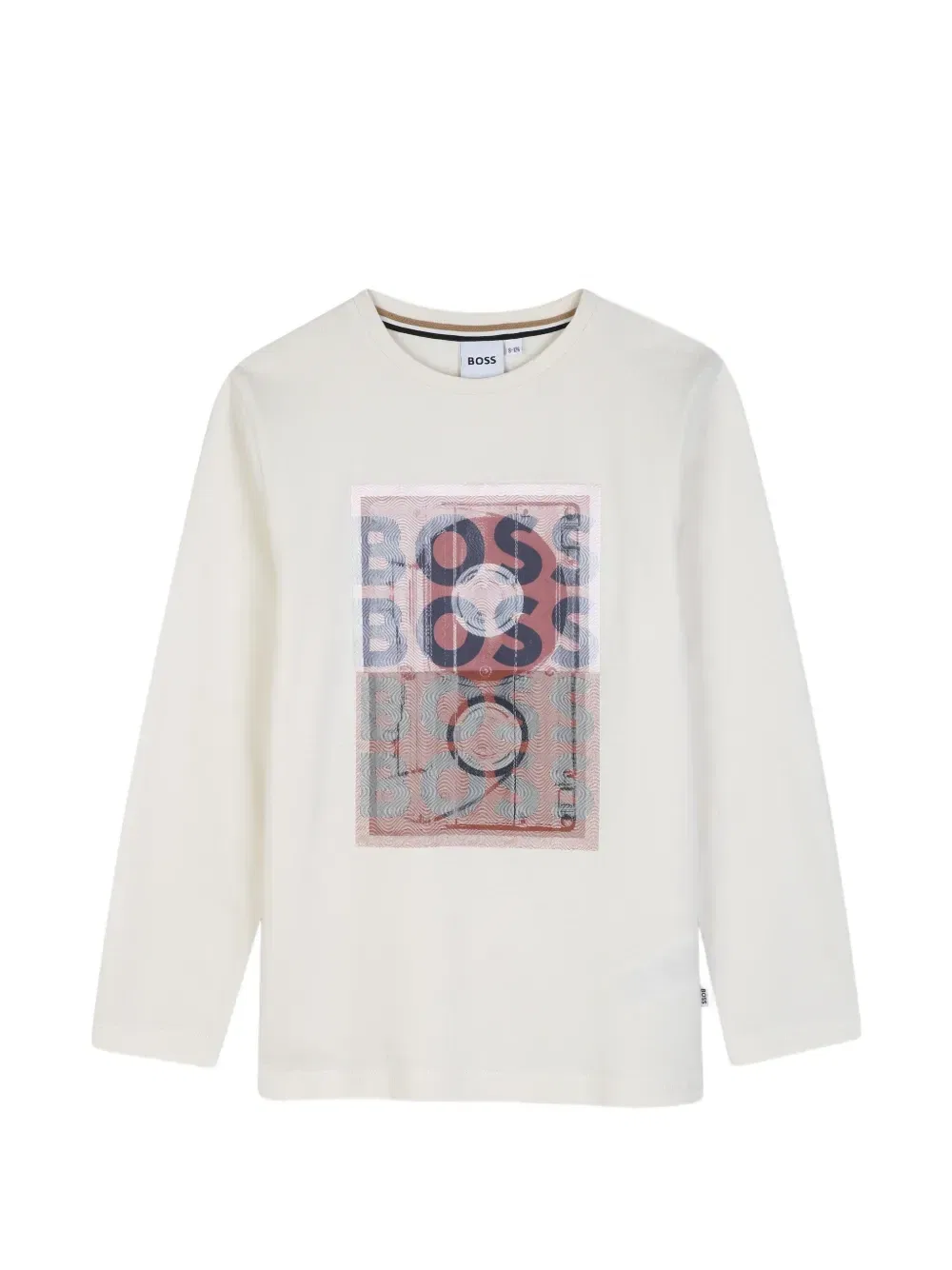 Лонгслив с логотипом Boss Kidswear, бежевый